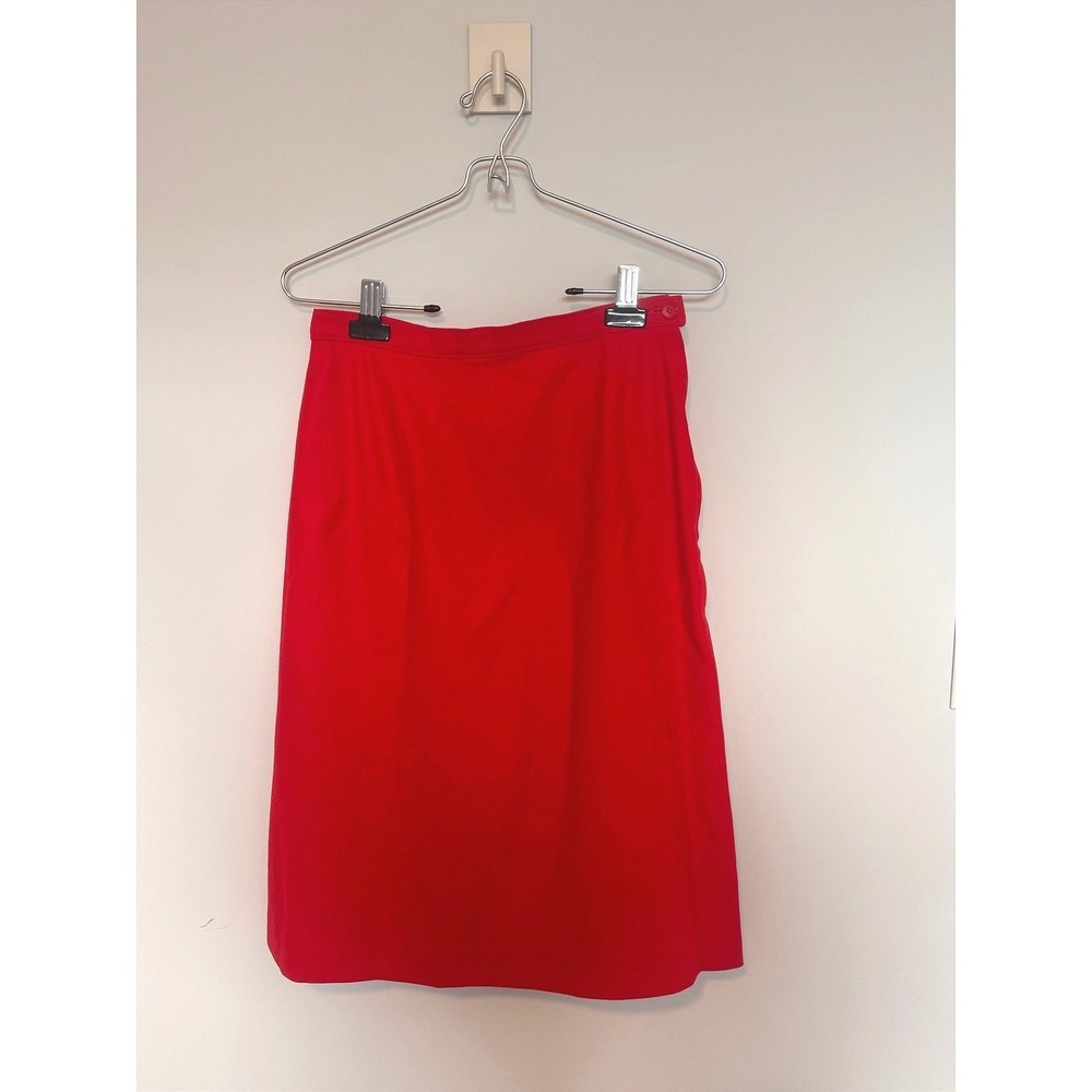 PENDLETON | Wool Pencil Skirt Women 8 Red Vintage Straight Midi Office Classic